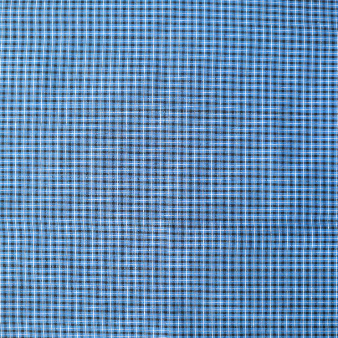 Small sky-blue/black checkered lungi