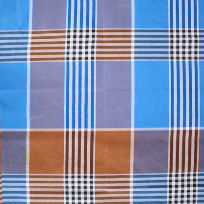 White lined blue/orange lungi