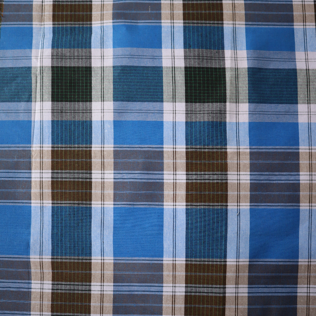 Versatile green/blue big checkered Lungi