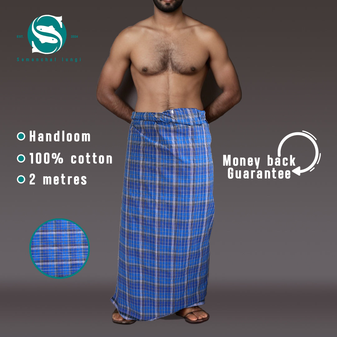 Small blue white-lined Lungi