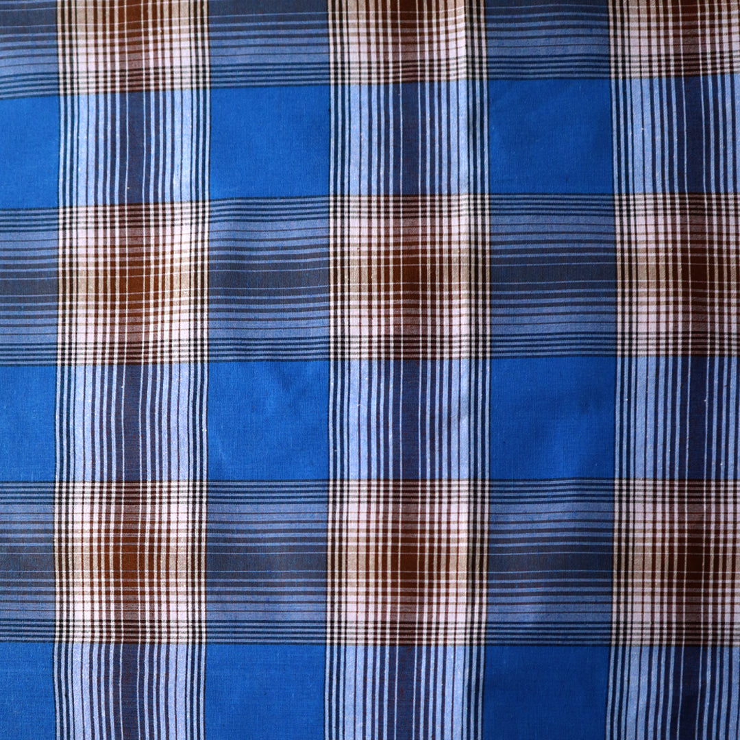 Big navy blue/ brown checkered Lungi