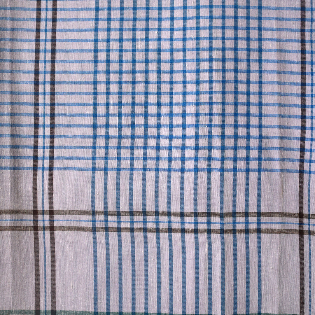 Plain white/blue stripe Lungi