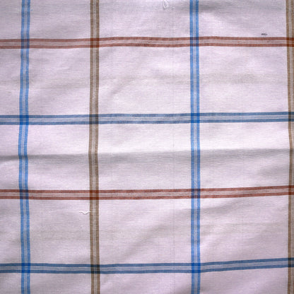 Sky blue/maroon big checkered white Lungi