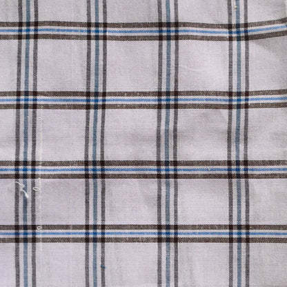 Blue/black lined checkered white Lungi